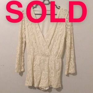 White lace romper